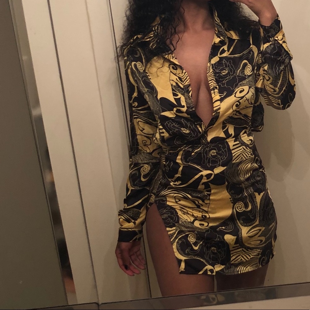 Two piece blouse and mini skirt